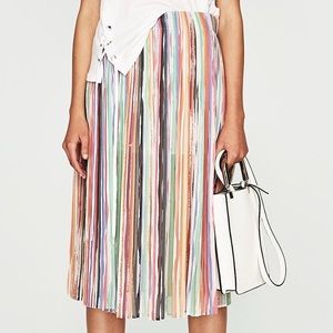 Zara stripe sheet skirt